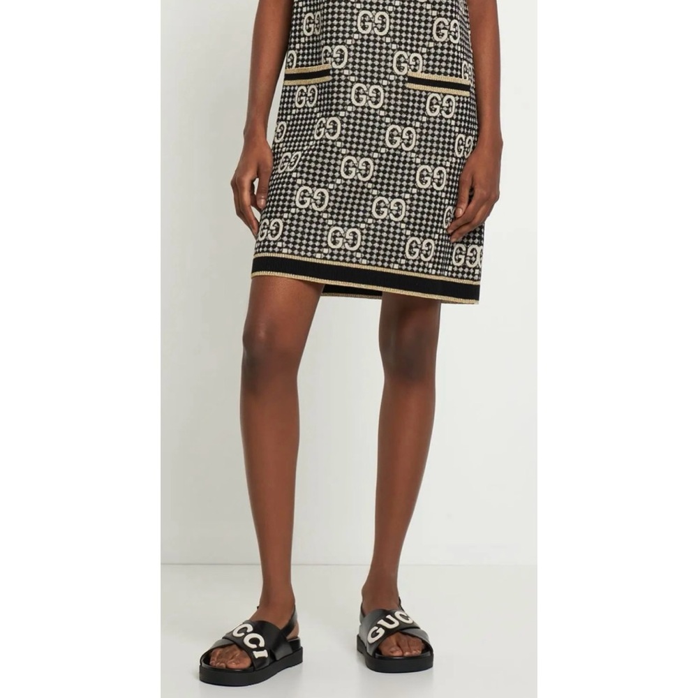 GUCCI • Black Ornella Logo Appliqué Crossover Leather Slingback Sandals, 8.5 - Picture 15 of 16